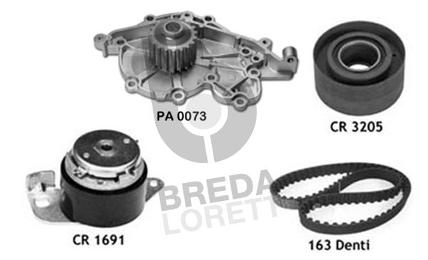 BREDA LORETT Veepump + hammasrihmakomplekt KPA0398A